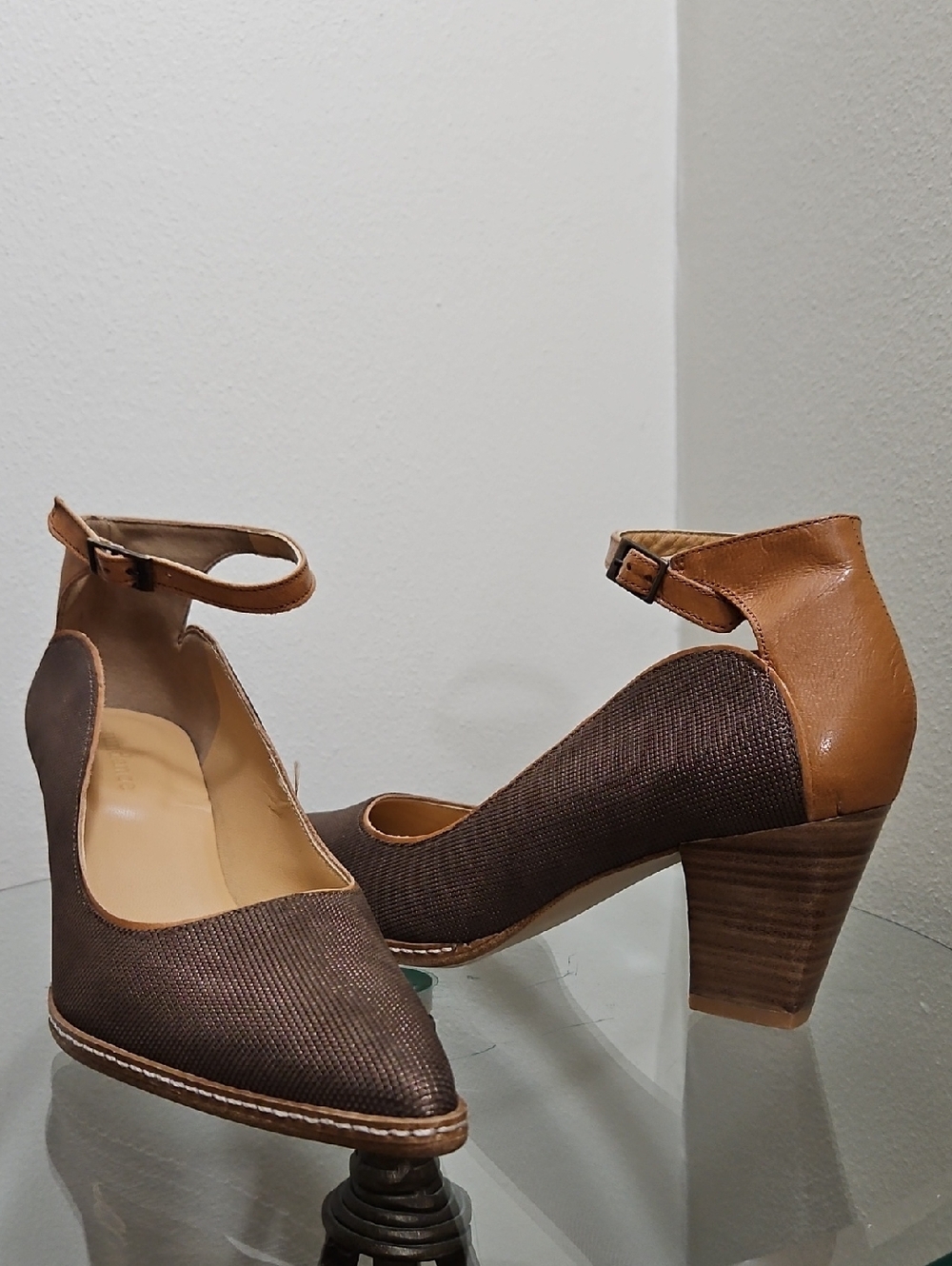 Sundance Ankle-Strap Color Block Shoes